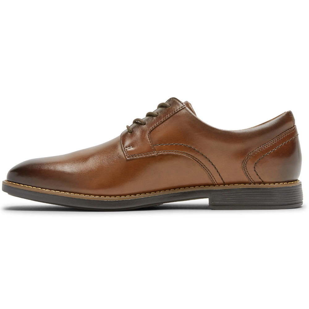 Rockport Mens Slayter Plain Toe Shoe - Lace Up Brown - TGI491726